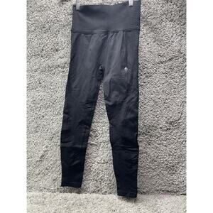 Zero Foxtrot Womens Large Black Laser Cut High Rise Booty Lift Leggings Contour